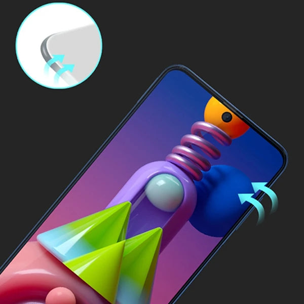 ALLY SM Galaxy M51 Full Glue Tempered Full Cam Ekran Koruyucu-(5775) - Siyah