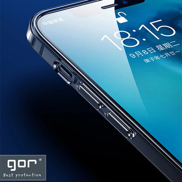 Gor İPhone 12 Pro Max 6.7 İnch Kılıf Kamera Korumalı Şeffaf Silikon Kılıf-(5775) - Şeffaf 2