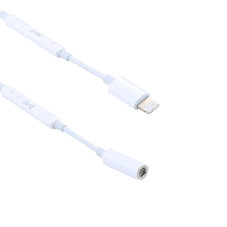 Ally Mh020 İPhone 14-13-12-11 Lighting 3.5mm Kulaklık Jakı Adaptörü-(5775) - Beyaz