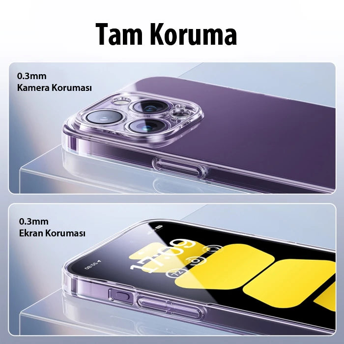 Baseus iPhone 15 Lucent Serisi Ultra İnce Transparan Kılıf-(5775) - Şeffaf 2