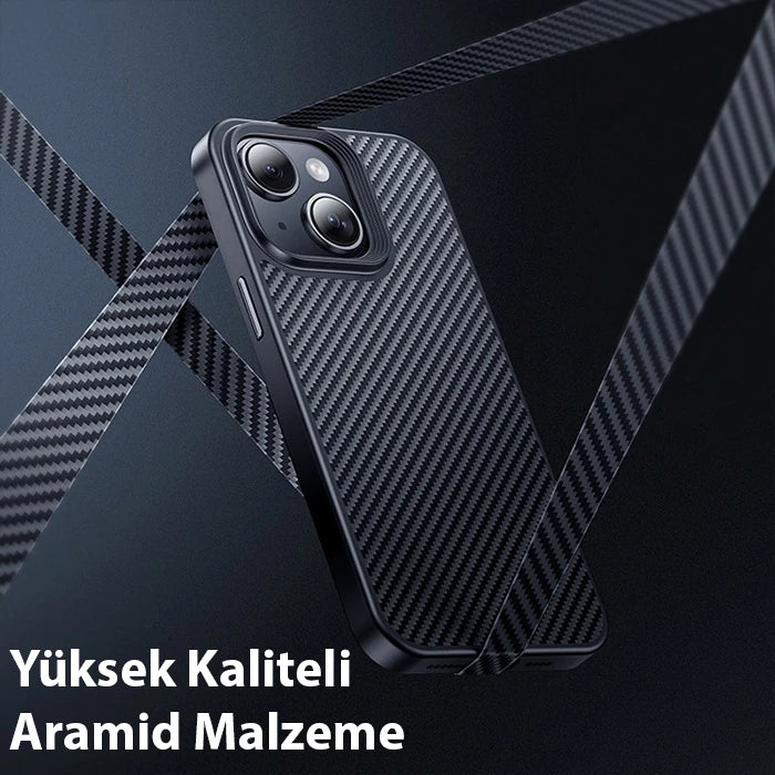Hoco iPhone 15 AS7 Kılıf Manyetik Magsafeli Telefon Kılıfı-(5775) - Siyah