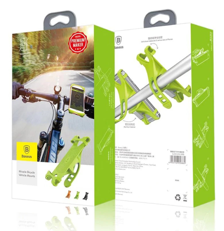 Baseus Miracle Bicycle Mounts Bisiklet Motosiklet Telefon Tutucu SUMIR-BY01-(5775) - Siyah