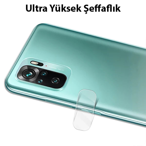 ALLY Xiaomi Redmi Note 10 4G Tempered Glass Cam Kamera Koruyucu-(5775) - Şeffaf 2