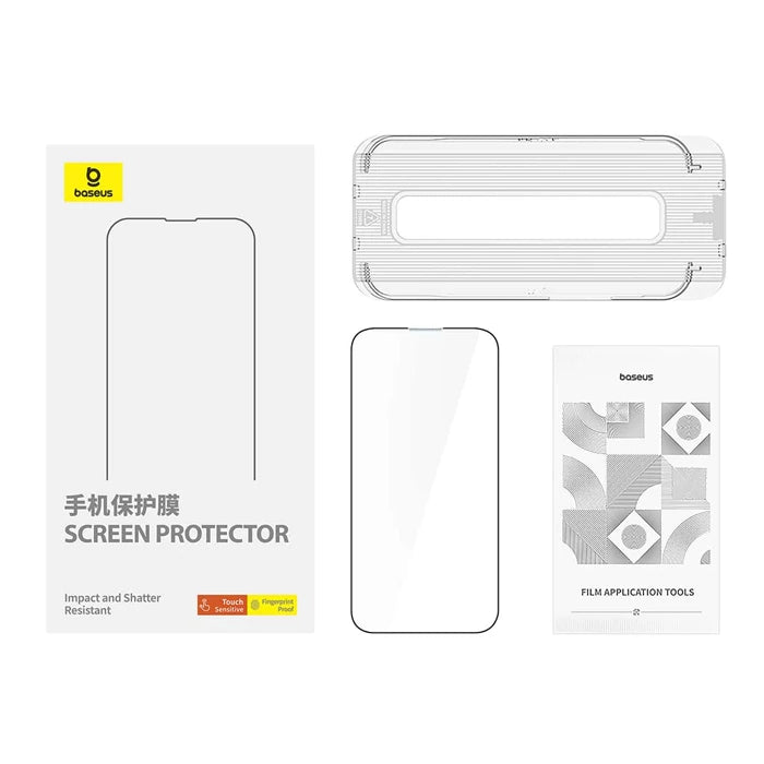 Baseus iPhone 15 Plus Privacy Hayalet Full Koruma Cam Ekran Koruyucu-(5775) - Şeffaf 2