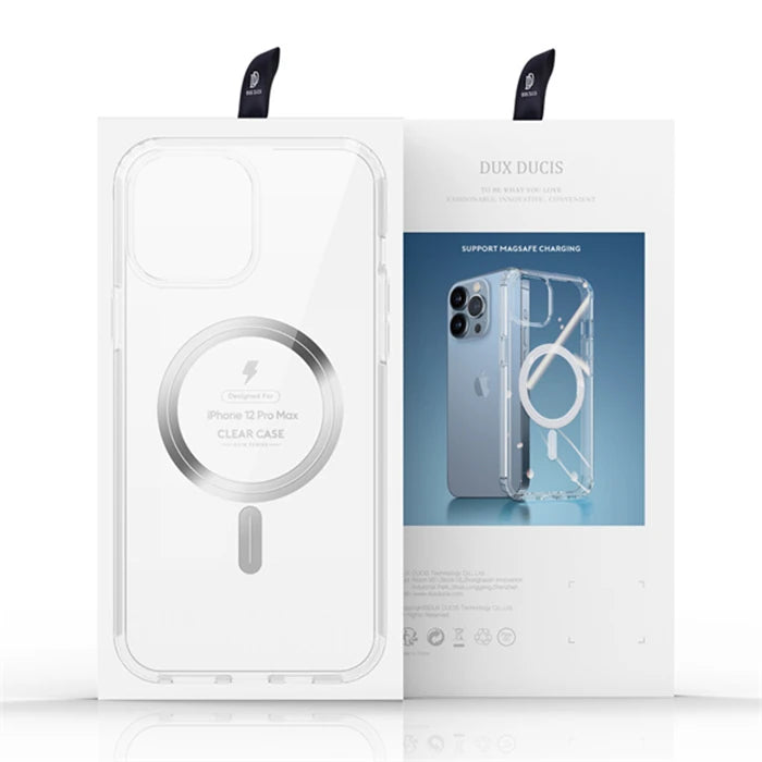 Dux Ducis Clin Mag Series iPhone 12 Pro Max 6.7 Magsafe Uyumlu Manyetik Silikon Kılıf-(5775) - Şeffaf 2