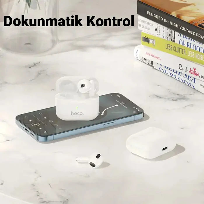 HOCO EW30 TWS Bluetooth 5.3 Kablosuz Kulakiçi Kulaklık-(5775) - Beyaz