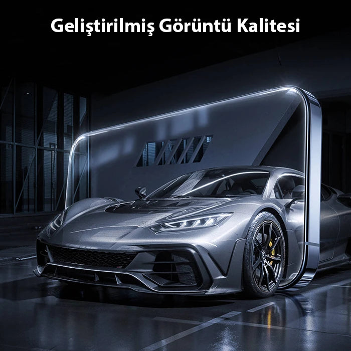 Baseus iPhone 15 Full Koruma Anti Mavi Işık Tempered Cam Ekran Koruyucu-(5775) - Şeffaf 2