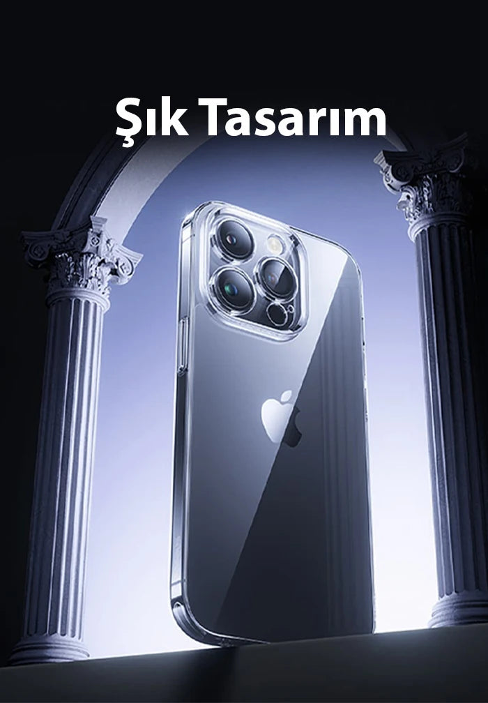 Baseus iPhone 15 Schott Serisi Şeffaf Silikon Kılıf + Tempered Ekran Koruyucu Set-(5775) - Şeffaf 2