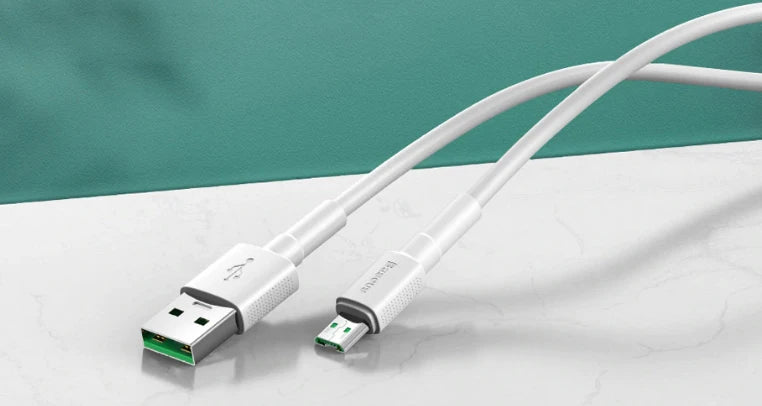Baseus Mini White Micro USB 4A OPPO VIVO Dash Usb Şarj Kablosu 0.5cm-(5775) - Beyaz
