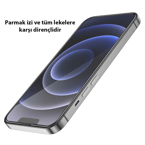 GOR iPhone 13 Mini 5.4 9D Hardening Tempered Full Cam Ekran Koruyucu-(5775) - Siyah