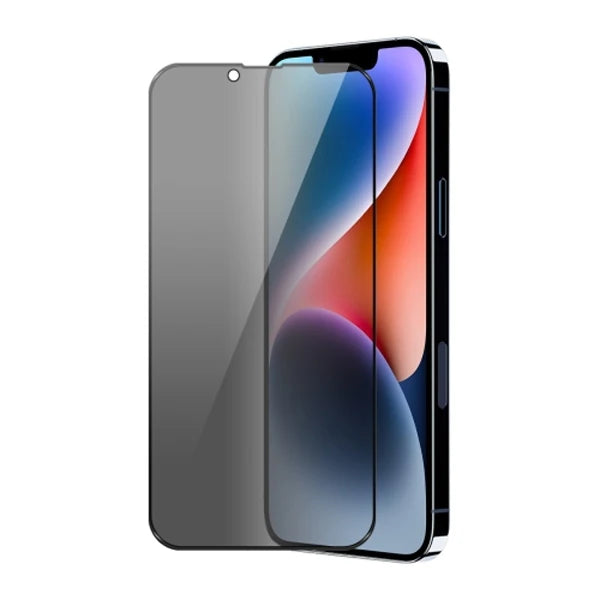 ALLY İPhone 14 Plus 6.7 3D Full Privacy Gizlilik Cam Ekran Koruyucu Anti-Spy-(5775) - Siyah