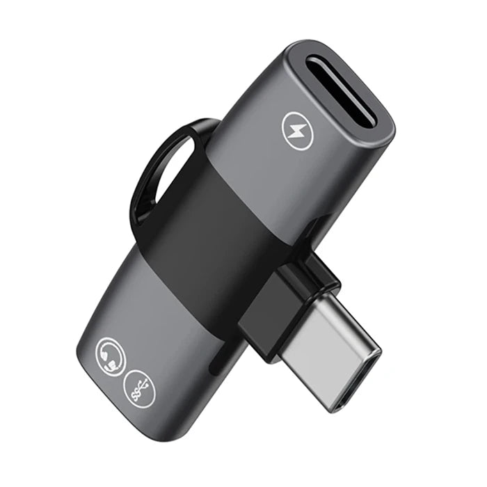 ALLY Mini 2in1 Type-c to Type-c Kulaklık + şarj Adaptöru-(5775) - Siyah