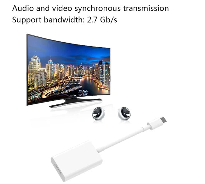 Ally 4k Type C Hdmi Görüntü Aktarma Adeptörü-(5775) - Beyaz