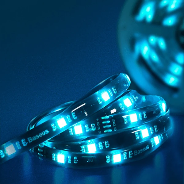 BASEUS Game Light RGB 5050 Esnek Oyuncu Pc LED Şerit Işık 5W15 m-(5775) - Siyah