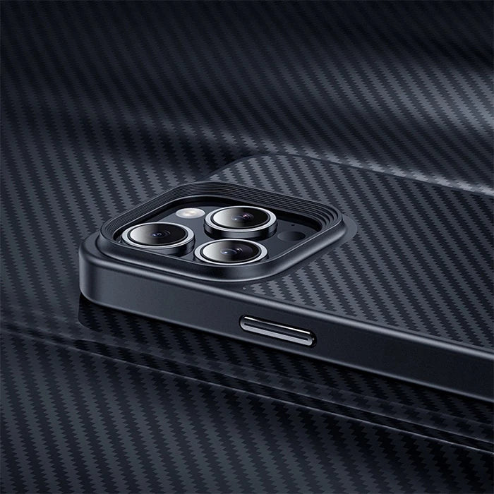Hoco iPhone 15 Pro Max AS7 Kevlar Kılıf Manyetik Magsafeli Telefon Kılıfı-(5775) - Siyah