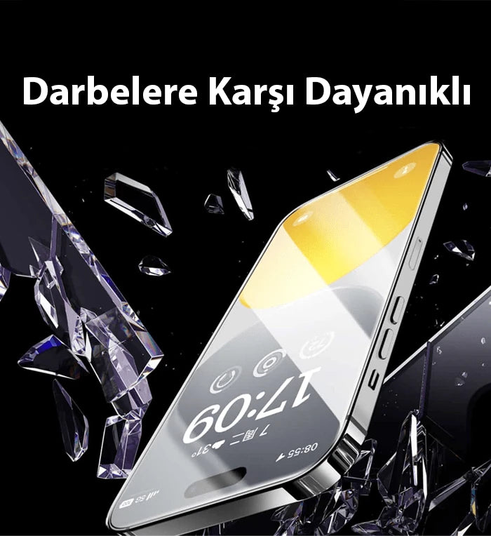 Baseus Crystal iPhone 15 Privacy Full Koruma Tempered Cam Ekran Koruyucu 2 Adet Set-(5775) - Şeffaf 2