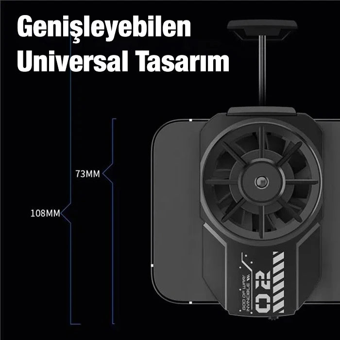 MEMO FL-A2 Hava Soğutmalı Cep Telefon Soğutma Fanı Radyatör Soğutucu-(5775) - Siyah