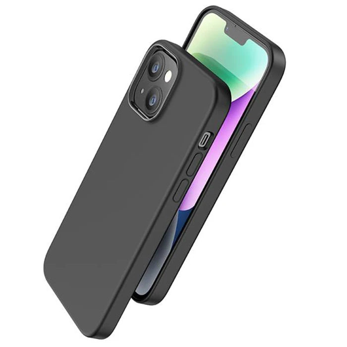 HOCO Pure Series iPhone 15 Plus Manyetik Silikon Kılıf-(5775) - Siyah