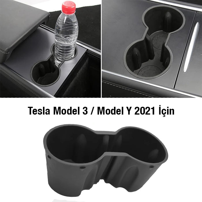 Ally Tesla Model 3 ve Model Y 2021-2022 İçin Araba Bardak Tutucu-(5775) - Siyah