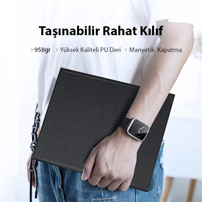 Dux Ducis iPad Pro 12.9 (2020/2021/2022) TK Series Kablosuz Bluetooth Klavye Touchpad Kılıf-(5775) - Siyah