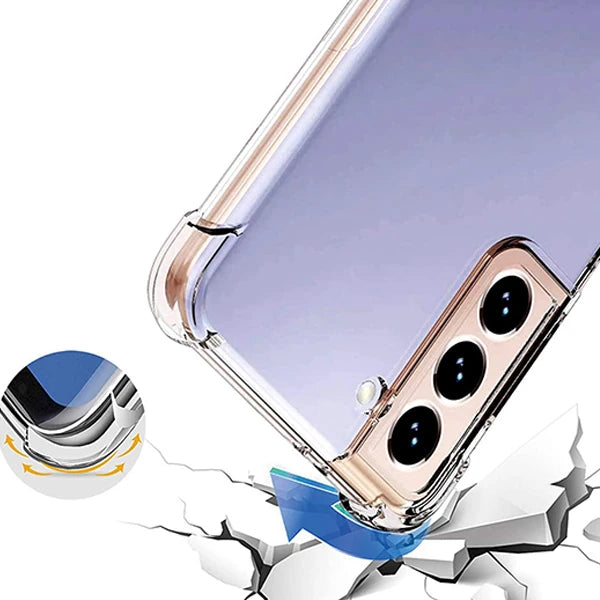 SM Galaxy S21 - S30 Anti-Drop Shockproof Darbe Emici Silikon Kılıf-(5775) - Şeffaf 2