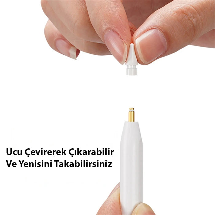 Dux Ducis Apple Pencil İçin Yedek Uç 2 Adet-(5775) - Beyaz