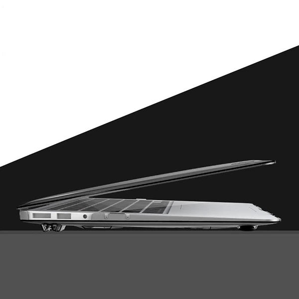 Ally Macbook Air 13 2018 A1932 Portatif Alt Üst Kılıf+çanta-(5775) - Gri
