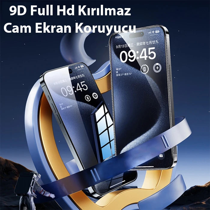 Ally iPhone 15 Pro Max Full Hd Kırılmaz Cam Ekran Koruyucu-(5775) - Şeffaf 2