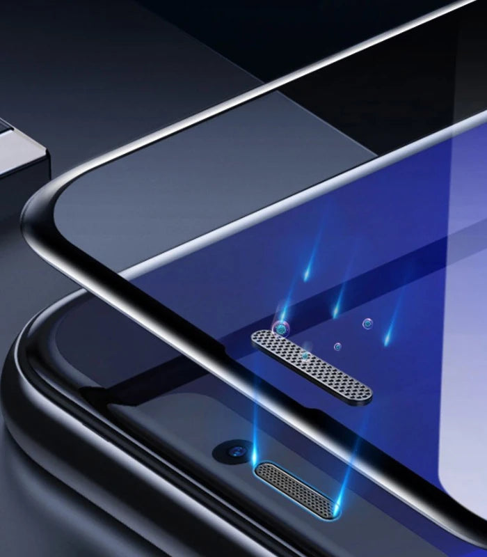 Baseus İPhone XS-X 5.5 Ekran Koruyucu Full Anti Blue Light Tempered Cam Ekran Koruyucu 2 A-(5775) - Siyah