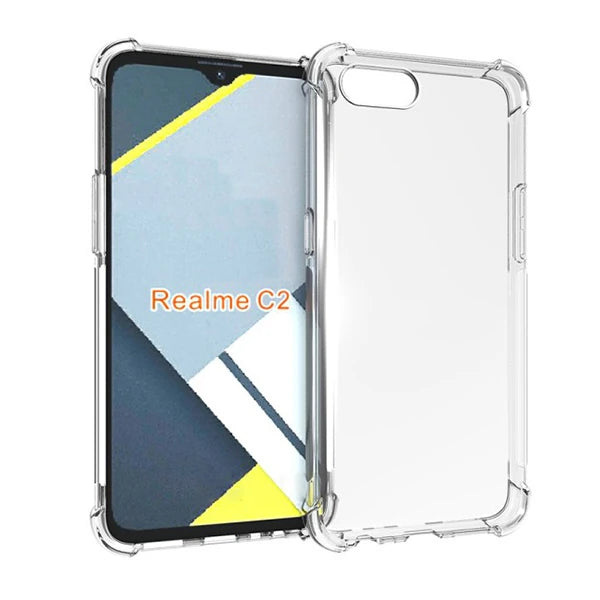 Oppo Realme C2 Anti-Drop Darbe Emici Silikon Kılıf-(5775) - Şeffaf 2