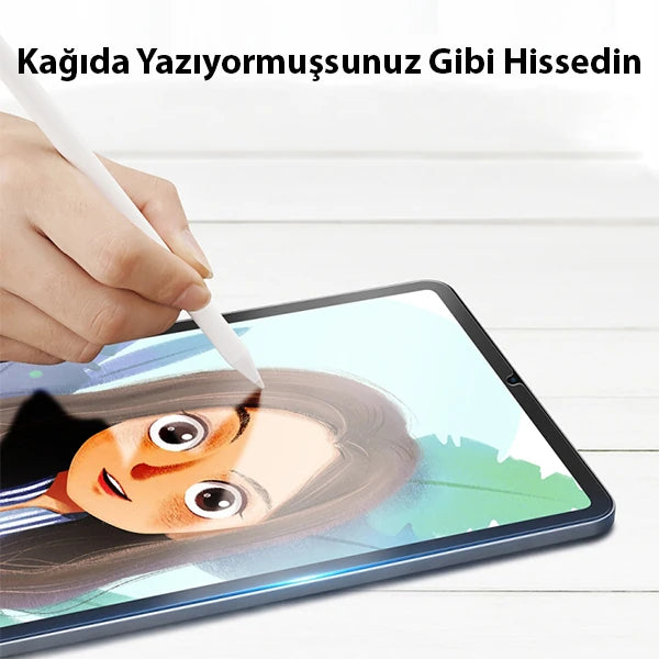 ALLY iPad Mini 6 (2021) ve Mini 7 (2024) Paper Like Film Darbe Emici Pet Ekran Koruyucu-(5775) - Şeffaf 2
