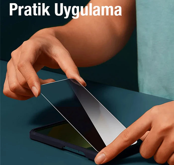 Baseus Crystal Serisi iPhone 15 Pro Max Full Koruma Tempered Cam Ekran Koruyucu-(5775) - Şeffaf 2