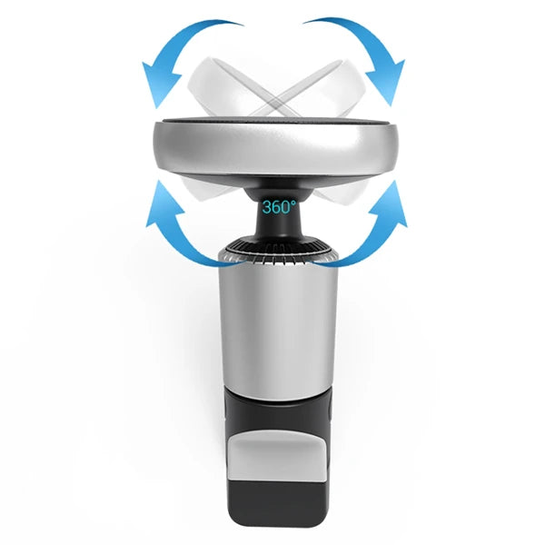 Floveme Güçlü Mıknatıslı 360 Döner Universal Araç Havalandırma Telefon Tutucu-(5775) - Gri