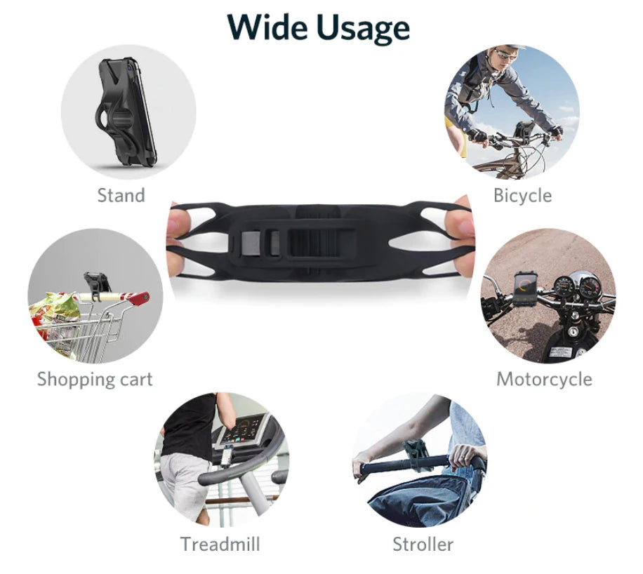 Baseus Miracle Bicycle Mounts Bisiklet Motosiklet Telefon Tutucu SUMIR-BY01-(5775) - Siyah