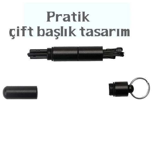 EZERE 6 Parça Spiral Kulak Temizleme Seti- Paslanmaz Çelik Temizleme Seti-(5775) - Siyah