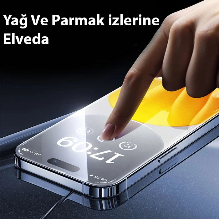 Baseus Crystalline iPhone 14 Plus/13 Pro Max için Parlama Önleyici Tempered Cam Ekran Koruyucu-(5775) - Şeffaf 2