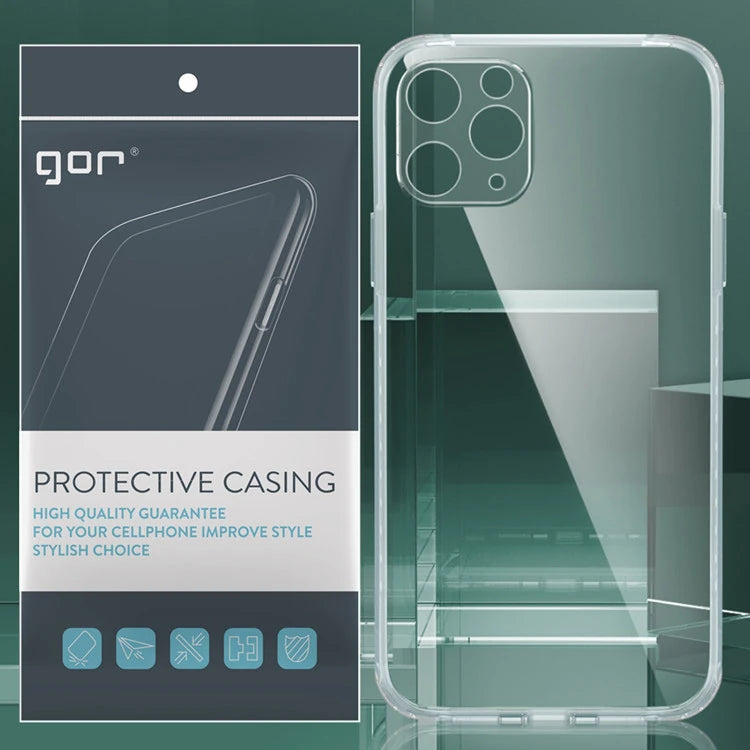 GOR İPhone 11 Pro Max 6.5 inch Kamera Korumalı Şeffaf Silikon Kılıf-(5775) - Şeffaf 2