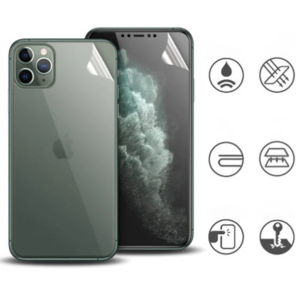 İPhone 11 Pro Max 6.7 Film Ön Arka Full Koruyucu Membran Nano Hidrojel Koruyucu Set-(5775) - Şeffaf 2