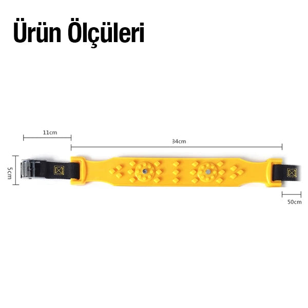 Ally Anti-Slayt Kar İçin Universal Araç Lastik Zinciri-(5775) - Sarı