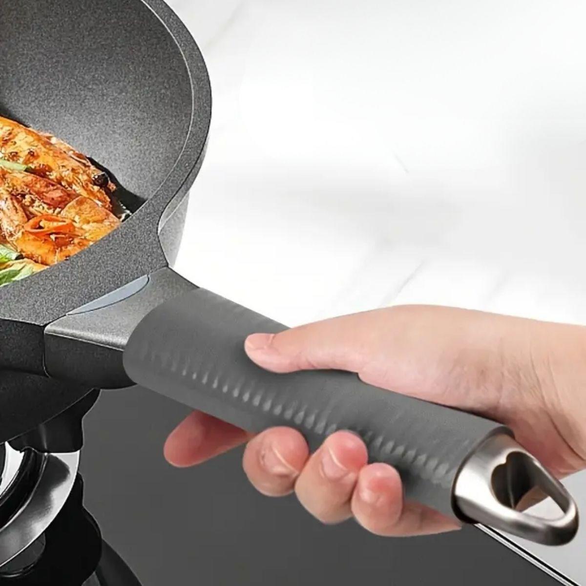 Isıya Dayanıklı Silikon Kauçuk Tencere,Kapı Tutma Kılıfı Kendinden Küçülen,Her Sapa Uyumlu Tava Kulp Yalıtımı 12-15 cm (5286)