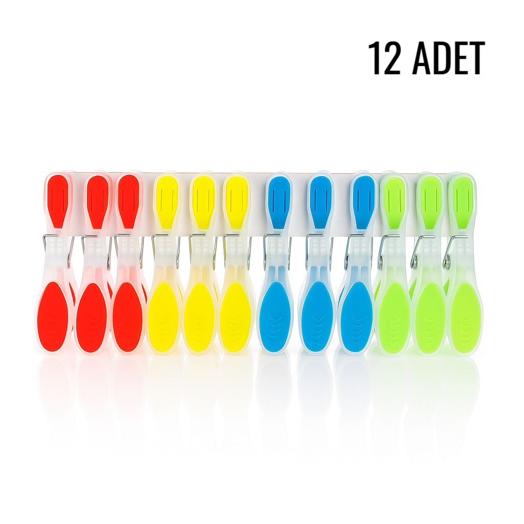 İz Bırakmayan Silikon Mandal 12 li (5286)