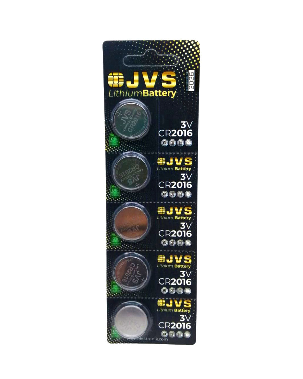JVS CR2016 3V PARA PİLİ 5Lİ KART (5286)