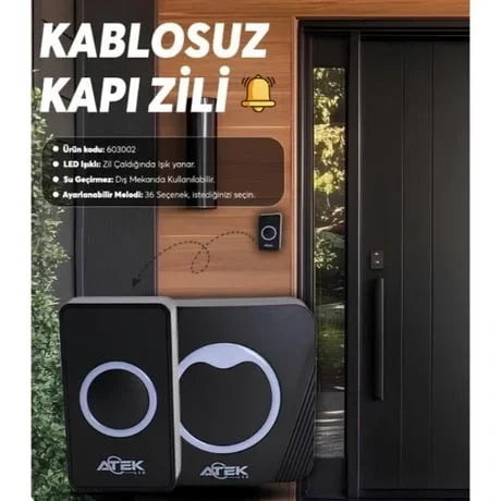 Kablosuz Su Geçirmez Kapı Zili (5286)