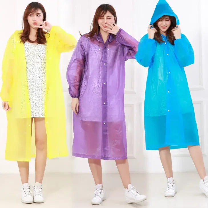 Kadın Erkek Yağmurluk Kapüşonlu Çıtçıtlı Eva Raincoat (5286)