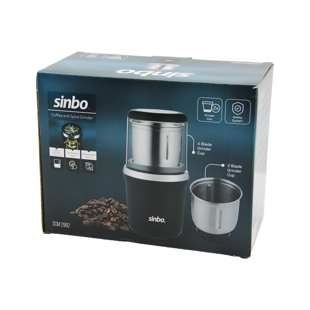 KAHVE - BAHARAT ÖĞÜTÜCÜ MAKİNE 2PCS ÇELİK ÖĞÜTME HAZNESİ=2 BIÇAKLI - 4 BIÇAKLI 100GR ÖĞÜTME 200W SCM-2982 (5286)