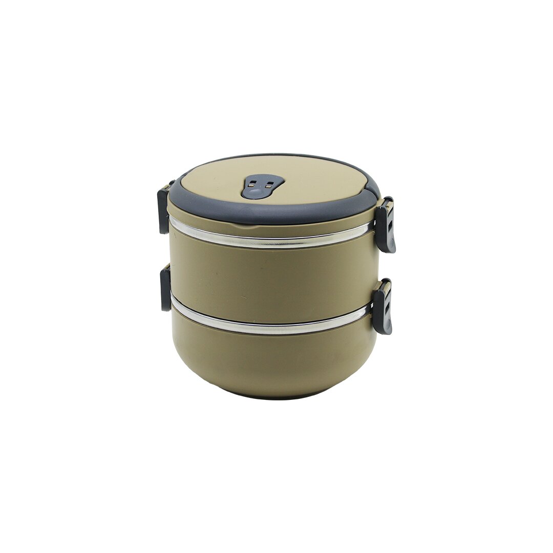 KAHVERENGİ 2Lİ SEFER TASI SAKLAMA KABI 1.2LT (5286)