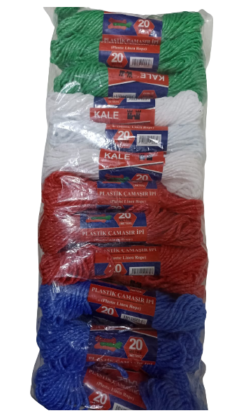 KALE Plastik Çamaşır ipi 20 Metre 24 Adet (5286)