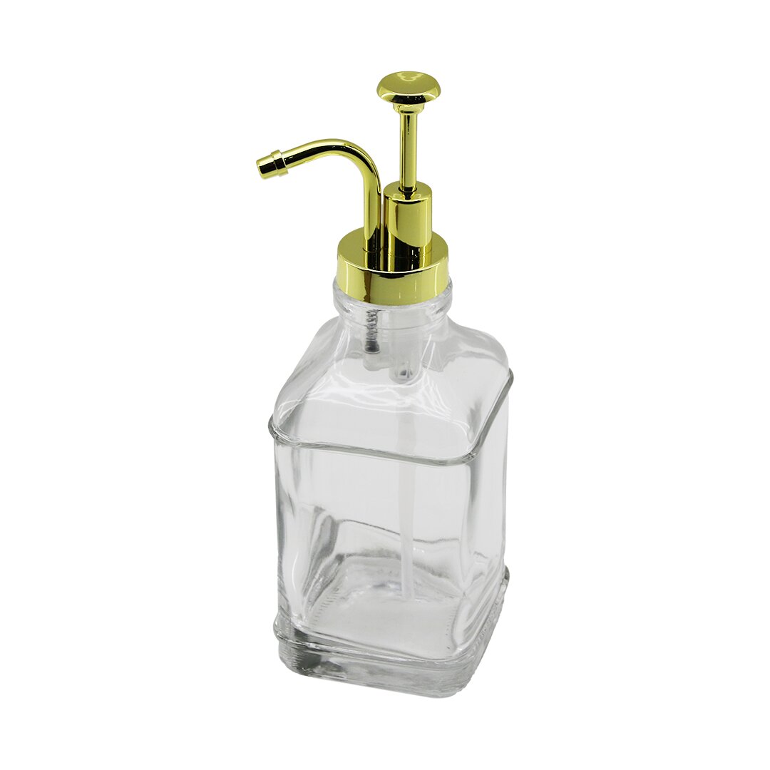 KARE CAM ŞİŞE - ŞEFFAF SIVI SABUNLUK 500ML POMPA - MUSLUK AYRIK MODEL BAŞLI (5286)