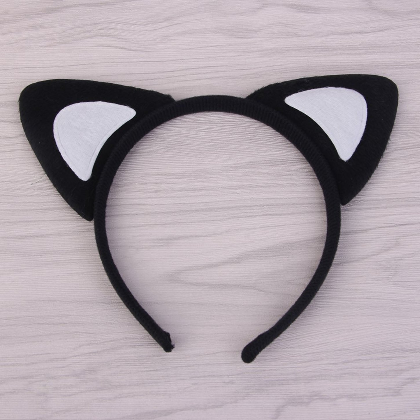 Kedi Kulak Taç Siyah İçi Beyaz Renk Pofuduk 15X17 cm (5286)