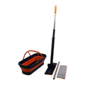 KENDİNDEN SIKMALI KATLANIR - TEKERLİ KOVALI MOP SETİ YEDEK BEZLİ360° BAŞLIK=11.5X41CM- SAP:130CM (5286)